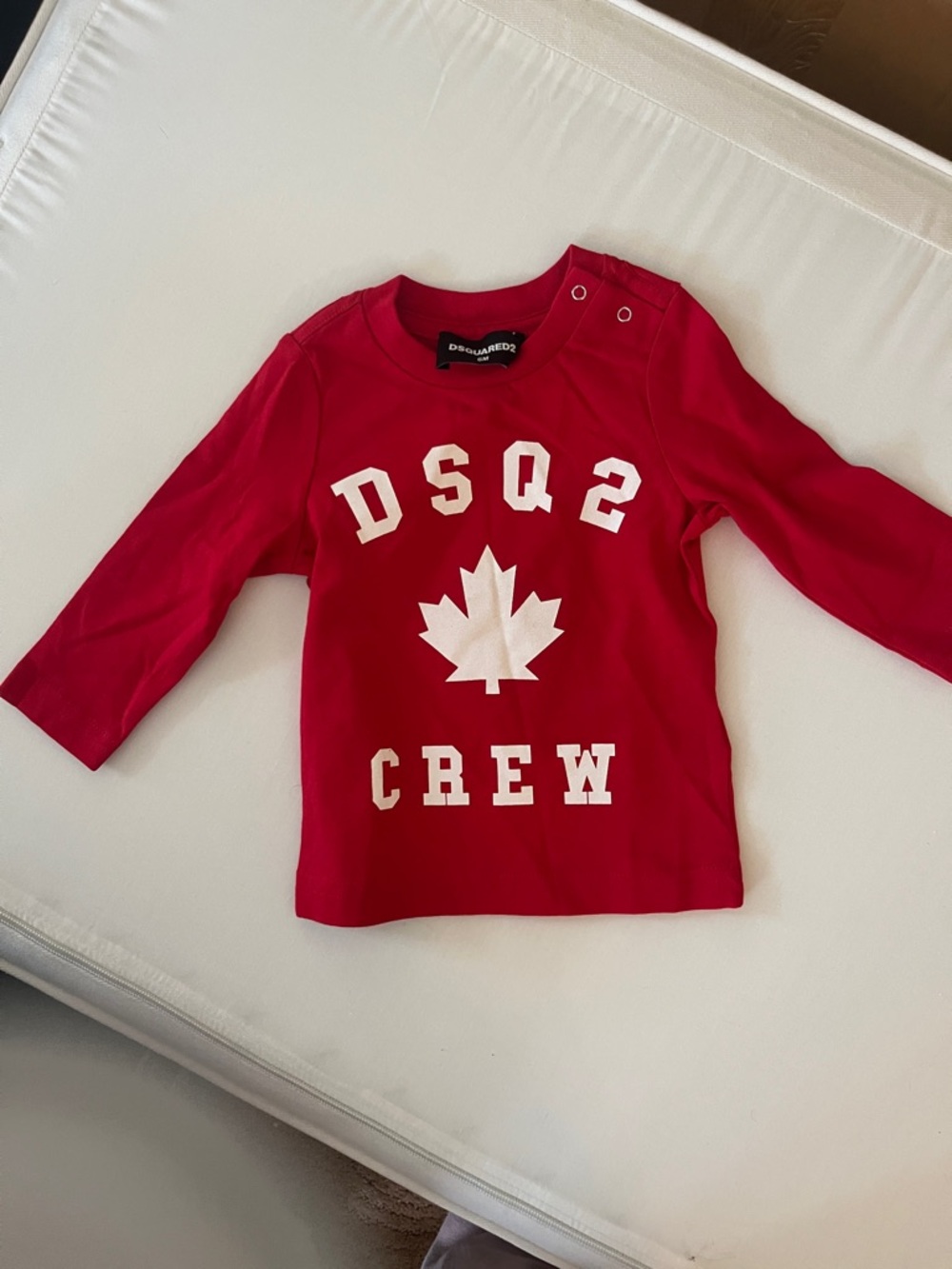 DSQUARED2 Red Long-Sleeve 'DSQ2 CREW' Kids Top